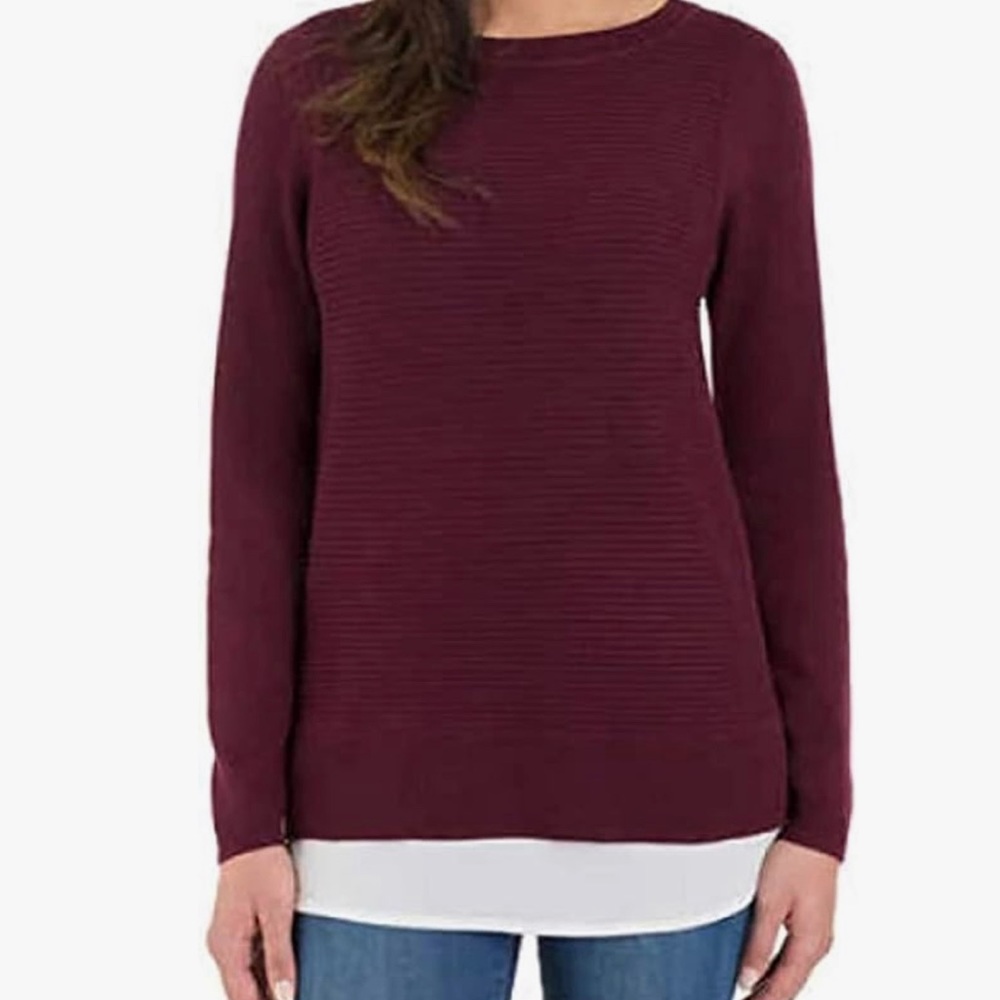 Women knit 2 in‎ 1 sweater size S